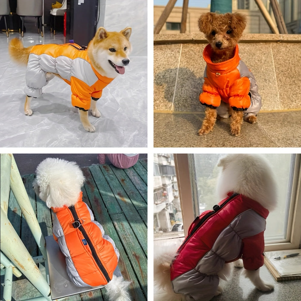 Thermal Dog Jumpsuit – Warm, Windproof & Reflective Winter Outfit