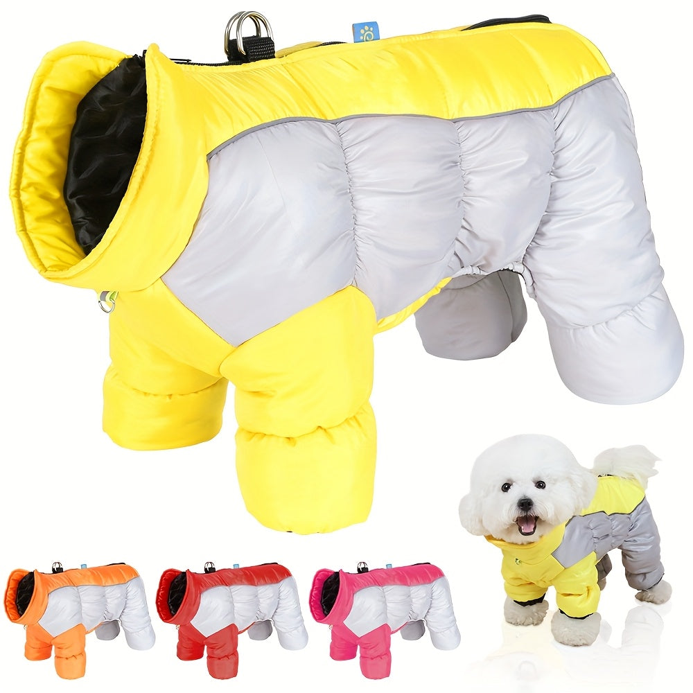Thermal Dog Jumpsuit – Warm, Windproof & Reflective Winter Outfit