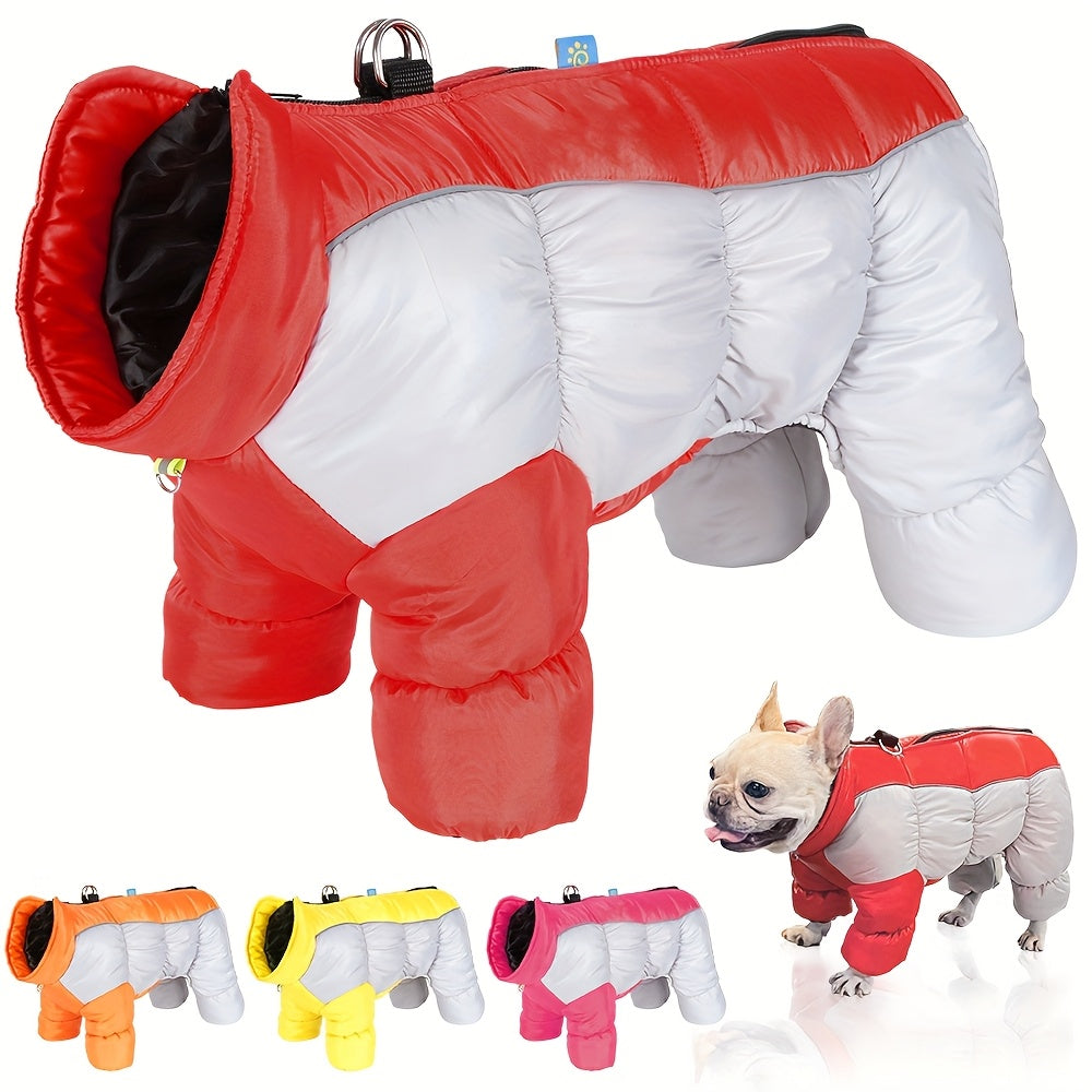 Thermal Dog Jumpsuit – Warm, Windproof & Reflective Winter Outfit