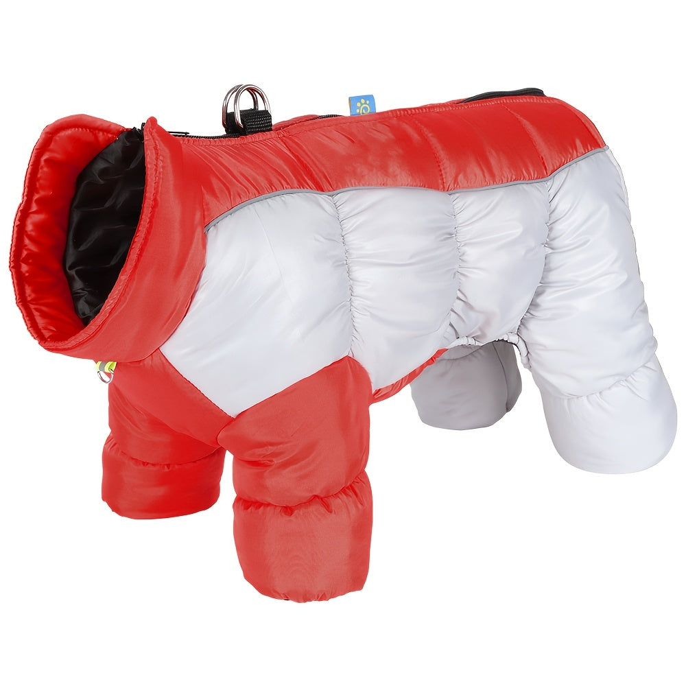 Thermal Dog Jumpsuit – Warm, Windproof & Reflective Winter Outfit
