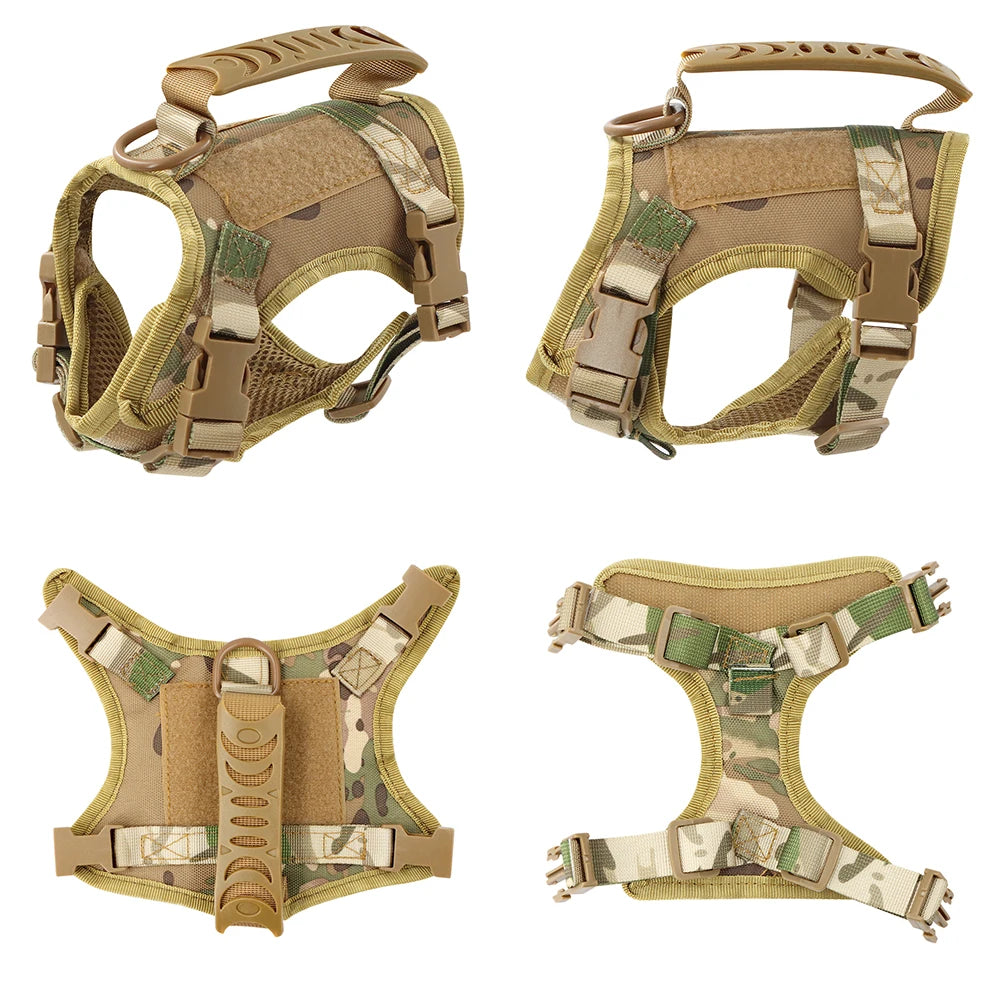 Tactical Cat & Dog Harness – Adjustable Military Vest with Control Handle