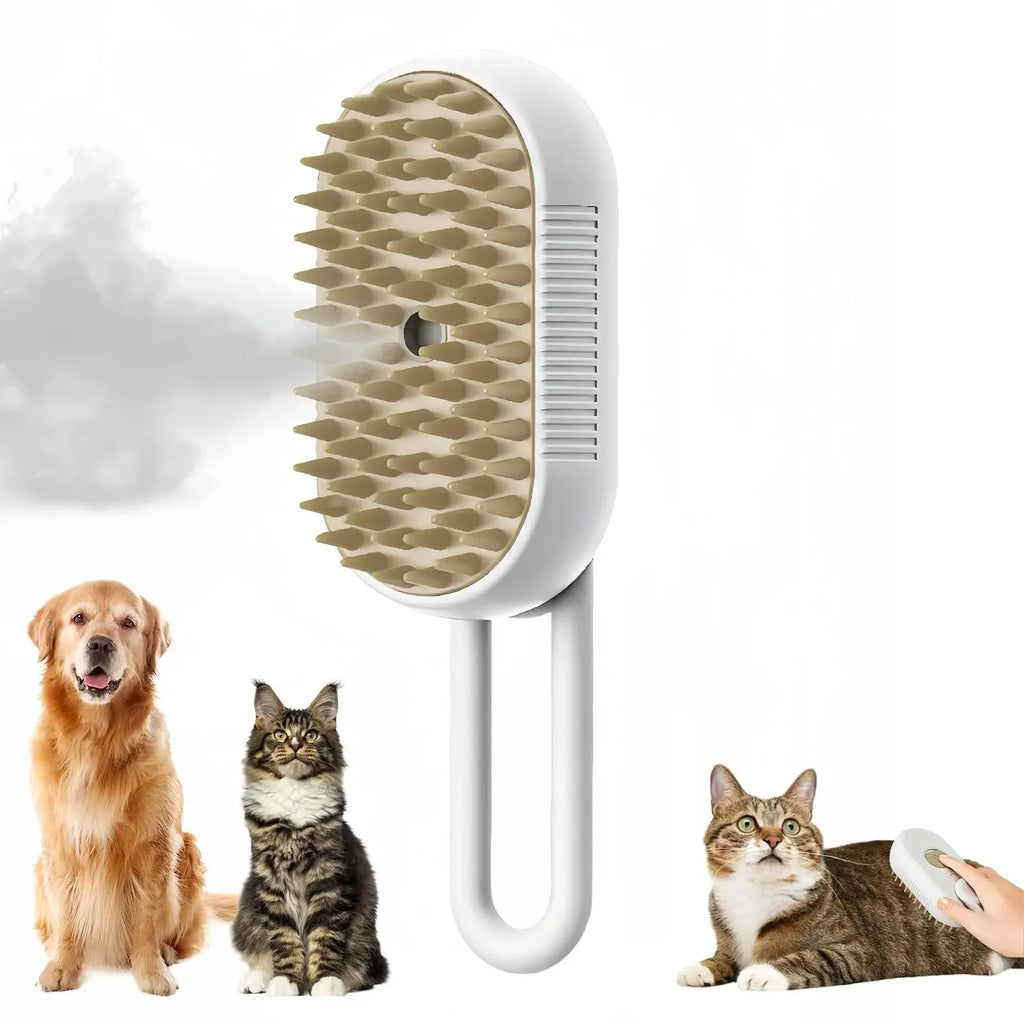 Foldable Rotatable Pet Brush – Bath, Massage & De-shedding Tool