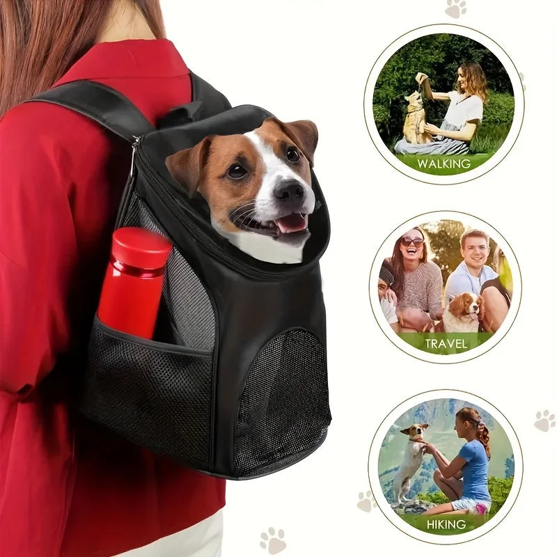 Portable Mesh Dog Backpack – Foldable, Breathable & Large Capacity