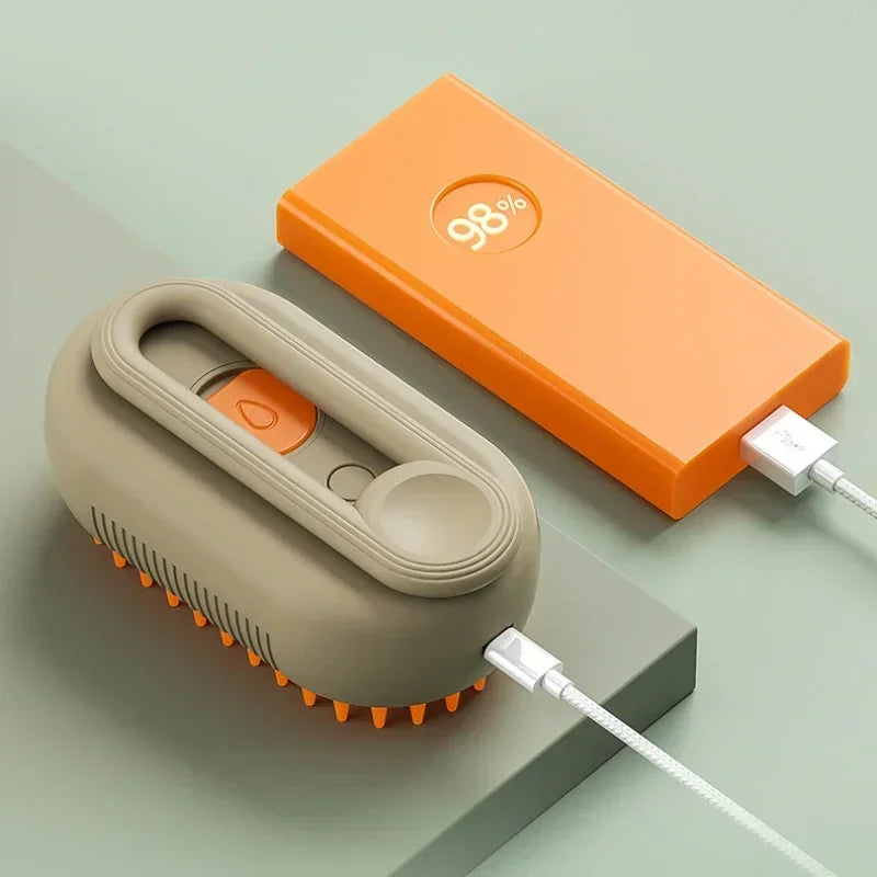 Foldable Rotatable Pet Brush – Bath, Massage & De-shedding Tool