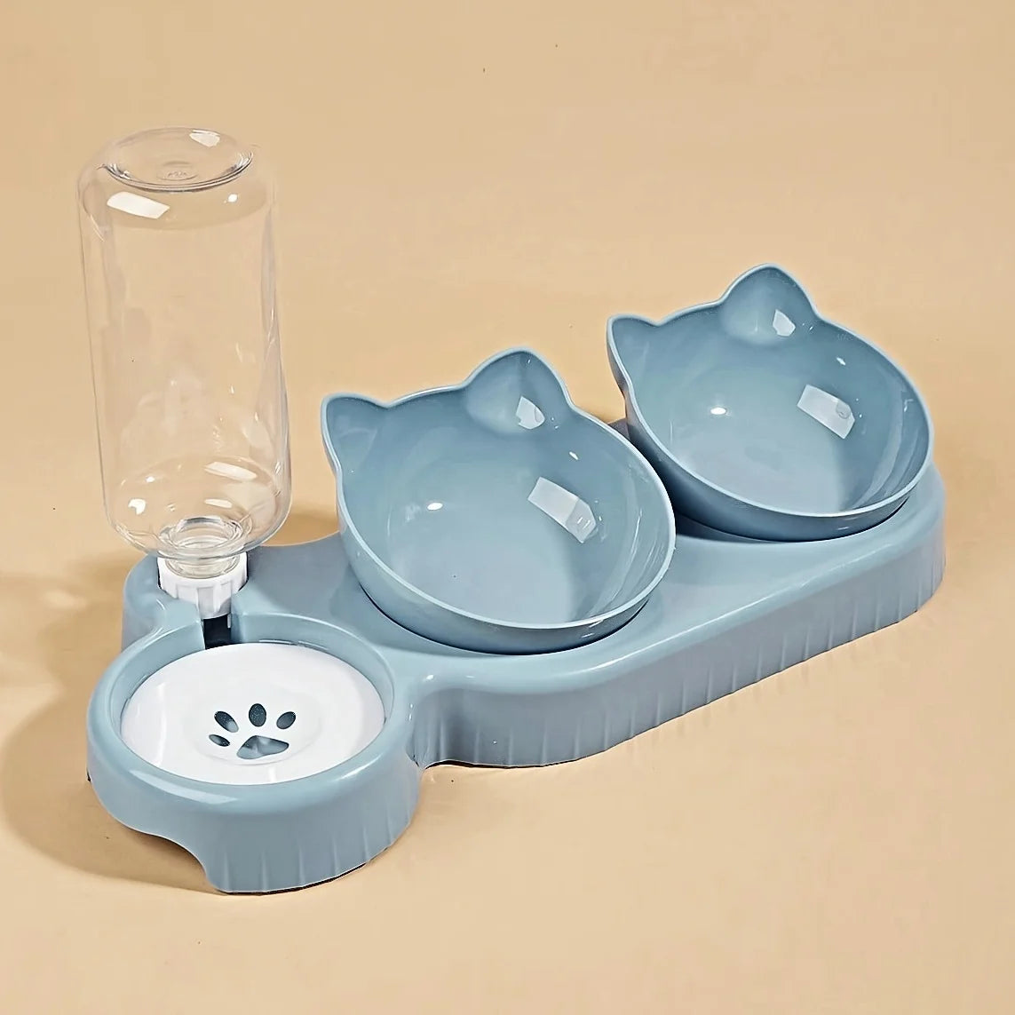 All-in-One Pet Feeding Station – Food, Water & Neck-Safe Design