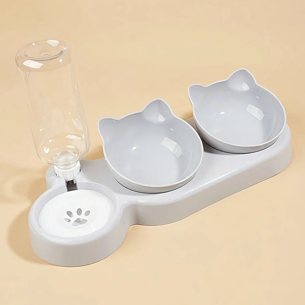 All-in-One Pet Feeding Station – Food, Water & Neck-Safe Design