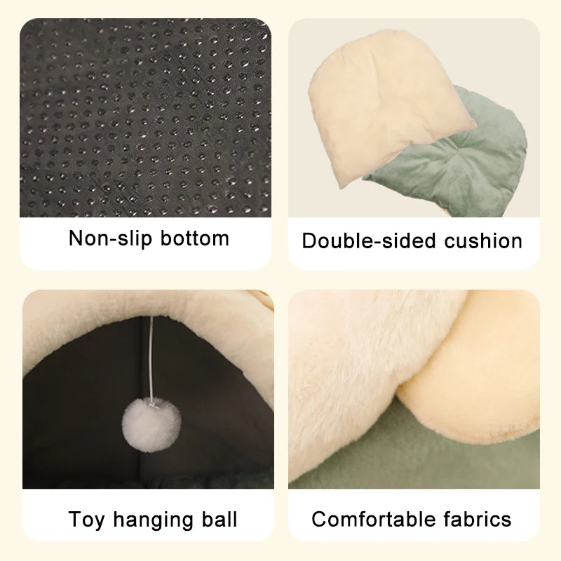 Foldable Pet Mat & Bag Bed – Cozy, Washable, and Cute Design