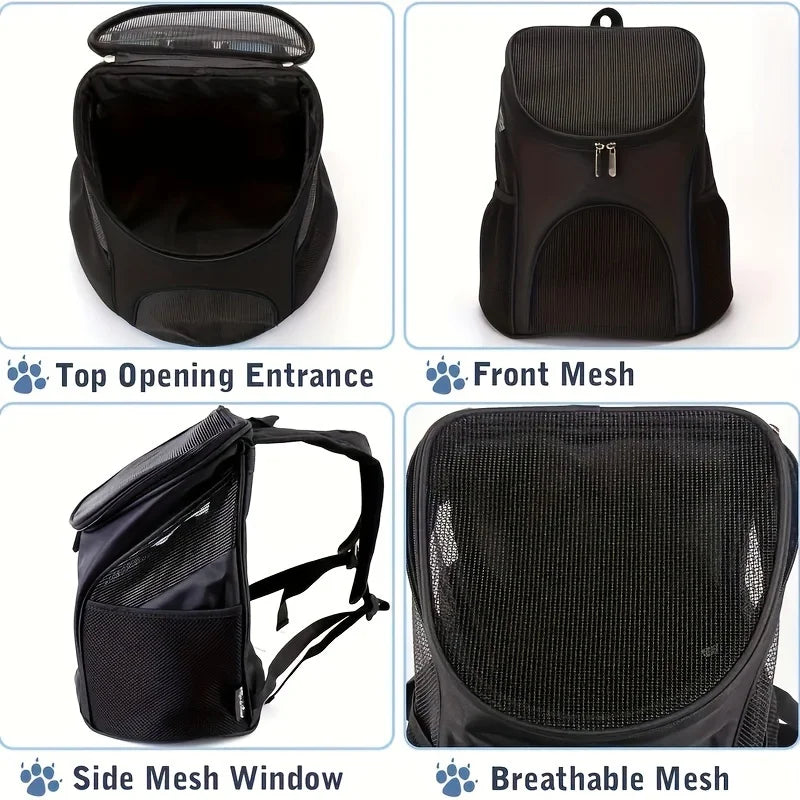 Portable Mesh Dog Backpack – Foldable, Breathable & Large Capacity