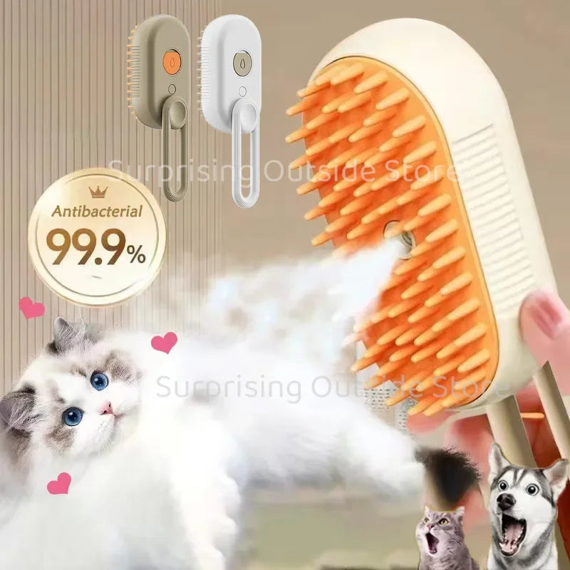 Foldable Rotatable Pet Brush – Bath, Massage & De-shedding Tool