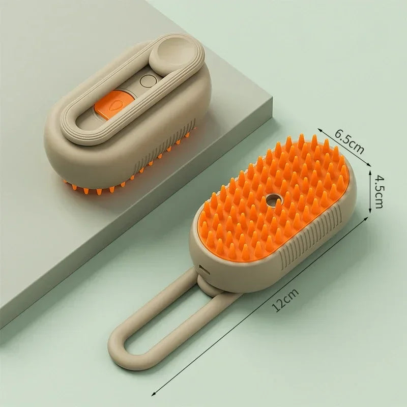 Foldable Rotatable Pet Brush – Bath, Massage & De-shedding Tool