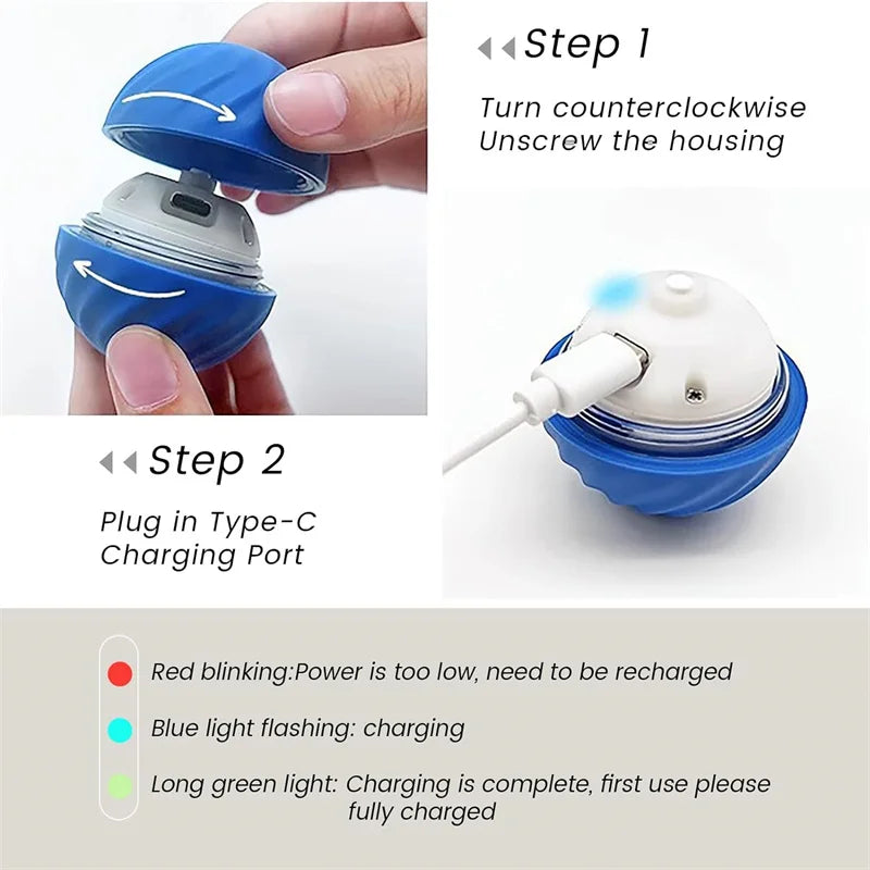 Smart Pet Toy – Electronic Bouncing Ball for Dogs & Cats