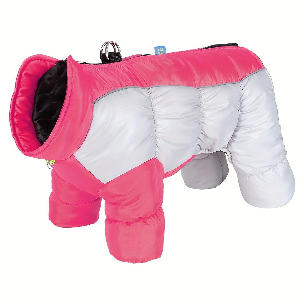 Thermal Dog Jumpsuit – Warm, Windproof & Reflective Winter Outfit
