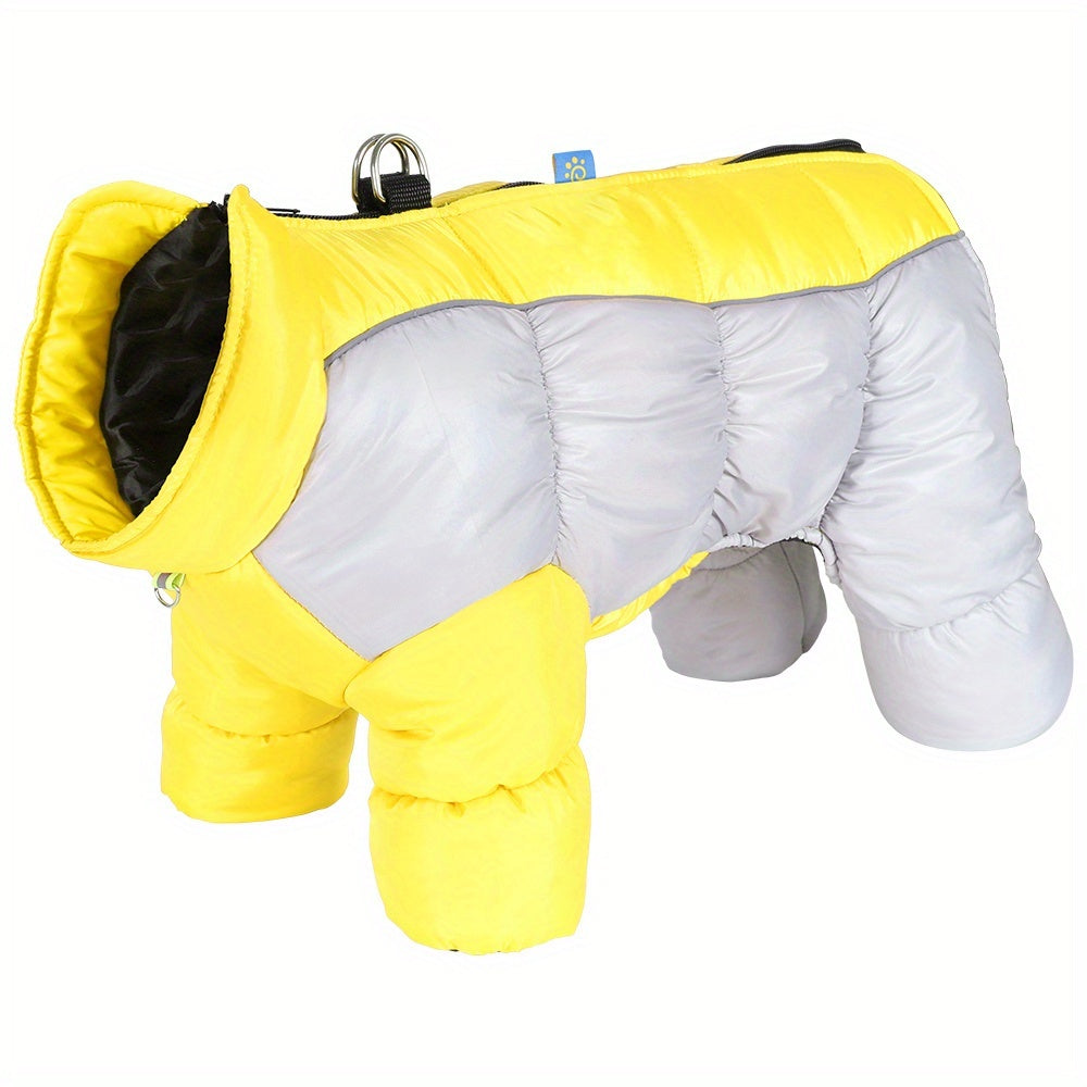 Thermal Dog Jumpsuit – Warm, Windproof & Reflective Winter Outfit